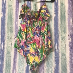 Floral party romper
